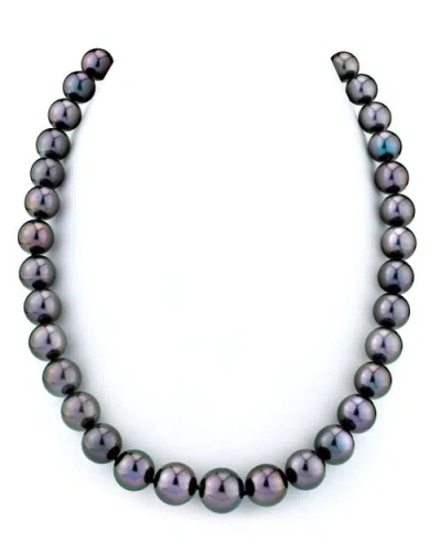 The Pearl Source 10-12mm Eggplant Tahitian South Sea Pearl Necklace
