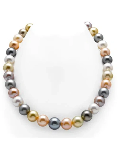 The Pearl Source 10-12mm South Sea & Freshwater Multicolor Pearl Necklace
