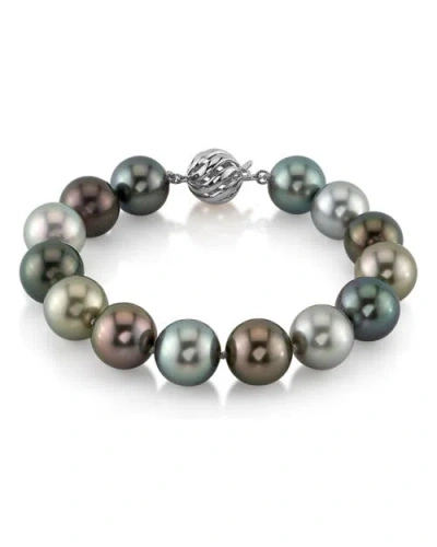 The Pearl Source 11-12mm Tahitian South Sea Multicolor Pearl Bracelet
