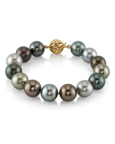 The Pearl Source 11-12mm Tahitian South Sea Multicolor Pearl Bracelet