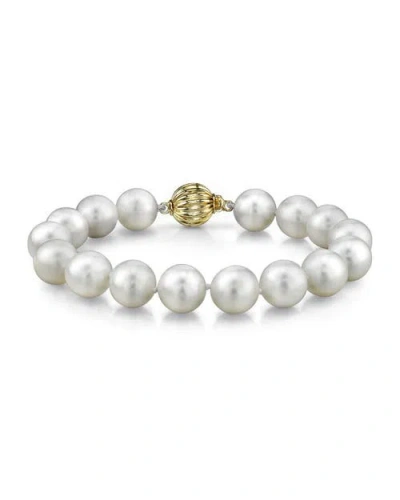 The Pearl Source 11-12mm White South Sea Pearl Bracelet