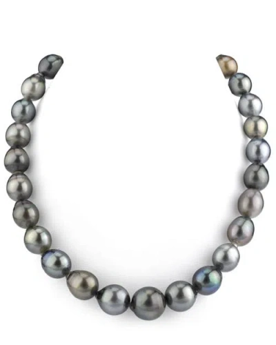 The Pearl Source 11-13mm Tahitian South Sea Multicolor Drop-shape Pearl Necklace