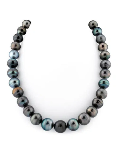The Pearl Source 12-14mm Multicolor Tahitian South Sea Pearl Circle Baroque Necklace