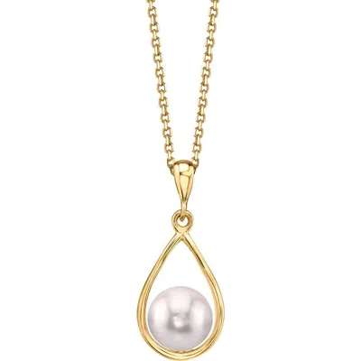 The Pearl Source 14k Gold Akoya Pearl Jess Pendant