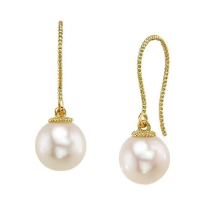 The Pearl Source 14k Gold Freshwater Pearl Cindy Earrings