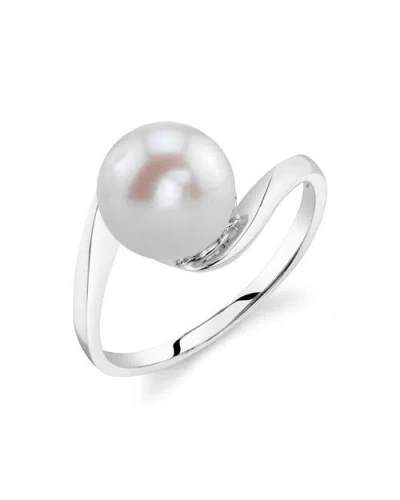 The Pearl Source 14k Gold Freshwater Pearl Felice Ring In White Gold