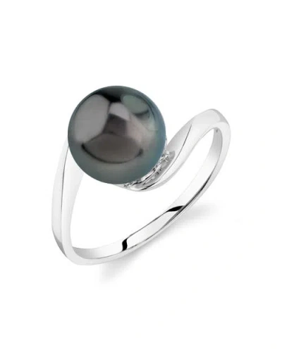 The Pearl Source 14k Gold Tahitian South Sea Pearl Felice Ring In White Gold