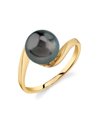 The Pearl Source 14k Gold Tahitian South Sea Pearl Felice Ring In Yellow Gold