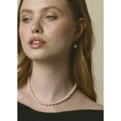 The Pearl Source 6.0-6.5mm Japanese Akoya White Pearl Necklace