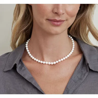 The Pearl Source 7.0-7.5mm Japanese Akoya White Choker Length Pearl Necklace
