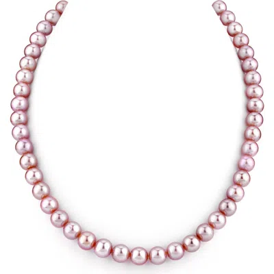 The Pearl Source 7.0-7.5mm Pink Freshwater Pearl Necklace In Pink Pearls