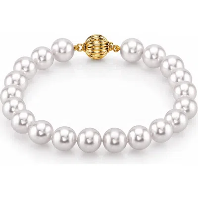 The Pearl Source 7.5-8.0mm Akoya White Pearl Bracelet