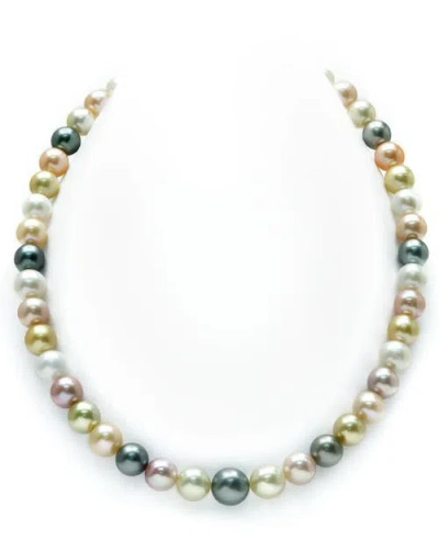 The Pearl Source 8-10mm South Sea & Freshwater Multicolor Pastel Pearl Necklace
