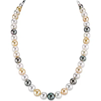 The Pearl Source 8-10mm South Sea Multicolor Pearl Necklace