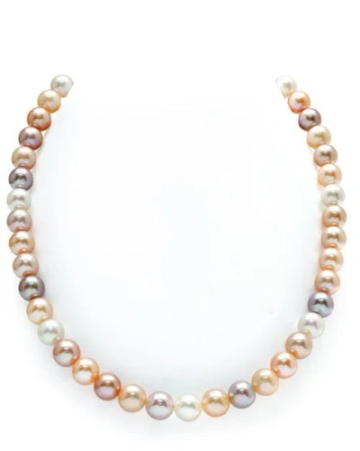 The Pearl Source 8.5-9.5mm Freshwater Multicolor Pearl Necklace In Gold