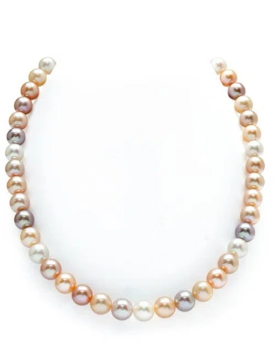 The Pearl Source 8.5-9.5mm Freshwater Multicolor Pearl Necklace In Gold