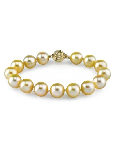 The Pearl Source 9-10mm Golden South Sea Pearl Bracelet