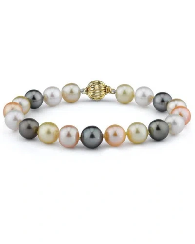The Pearl Source 9-10mm South Sea & Freshwater Multicolor Bracelet