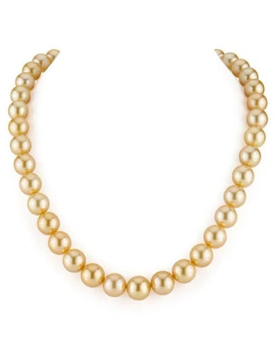 The Pearl Source 9-11mm Golden South Sea Pearl Necklace