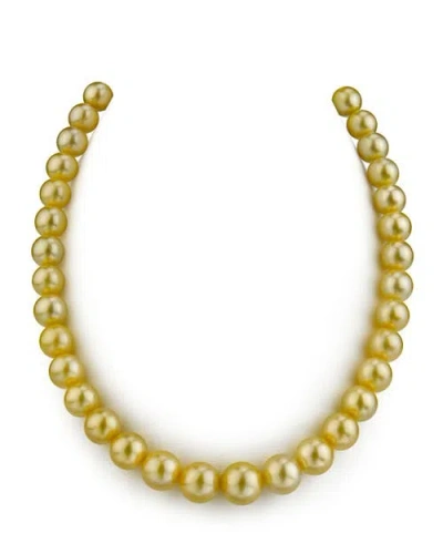 The Pearl Source 9-11mm Golden South Sea Pearl Necklace