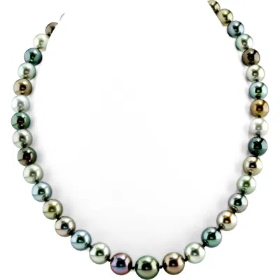 The Pearl Source 9-11mm Tahitian South Sea Multicolor Pearl Necklace