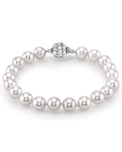 The Pearl Source Akoya Pearl Bracelet 7-7.5mm In Yellow