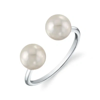 The Pearl Source Akoya Pearl Harper Ring In White Gold