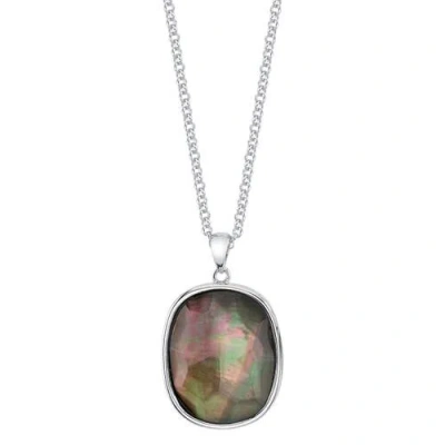 The Pearl Source Black Mother Of Pearl Cultured Pearl Peyton Pendant Necklace In Metallic