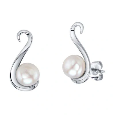 The Pearl Source Freshwater Pearl Anastasia Earrings In Sterling Silver