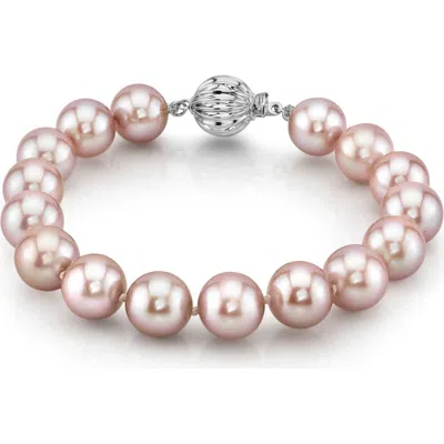 The Pearl Source Freshwater Pearl Bracelet 8.5-9.5mm In Pink