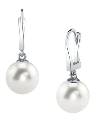 The Pearl Source Freshwater Pearl Classic Elegance Earrings In Gold