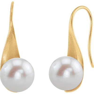 The Pearl Source Freshwater Pearl Gaby Earrings In Gold