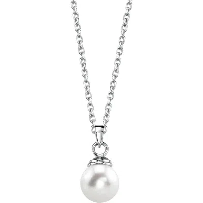 The Pearl Source Freshwater Pearl Hope Pendant In White Gold