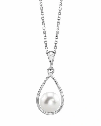 The Pearl Source Freshwater Pearl Jess Pendant In White Gold