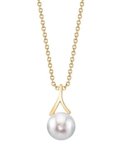 The Pearl Source Freshwater Pearl Lindsey Pendant In Yellow Gold