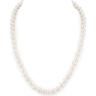 The Pearl Source Freshwater Pearl Necklace & Earrings In White