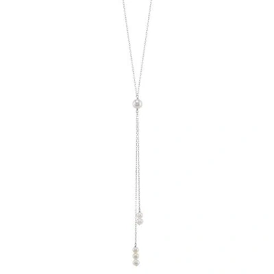 The Pearl Source Freshwater Pearl Tincup Selena Necklace Pendant In Gray