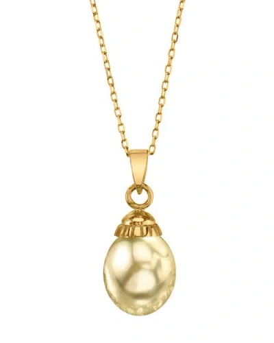 The Pearl Source Golden South Sea Devon Pendant In Golden Pearl