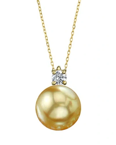 The Pearl Source Golden South Sea Pearl & Diamond Ellie Pendant