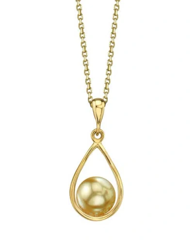 The Pearl Source Golden South Sea Pearl Jess Pendant In Golden Pearl