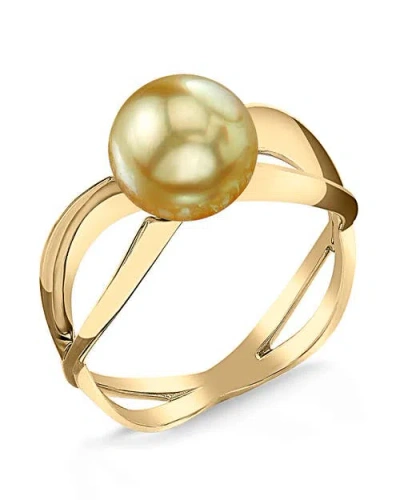 The Pearl Source Golden South Sea Pearl Lana Ring In Yellow Gold