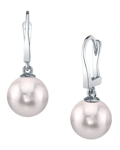 The Pearl Source Japanese Akoya Pearl Classic Elegance Earrings In Gold