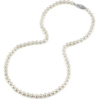 The Pearl Source Japanese Akoya Pearl Necklace 5-5.5mm Aaa In White