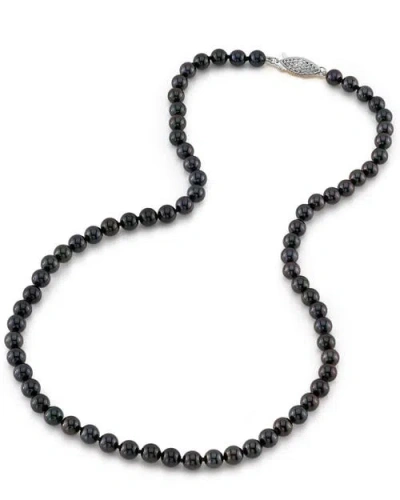 The Pearl Source Japanese Akoya Pearl Necklace 5.5-6mm In White Gold - Finesse Clasp