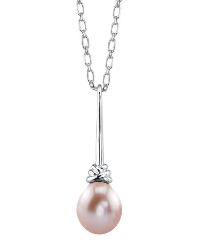 The Pearl Source Pink Freshwater Drop Pearl Denise Pendant In Pink Pearl