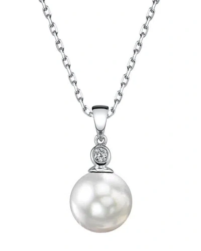 The Pearl Source South Sea Pearl & Diamond Michelle Pendant In White Gold