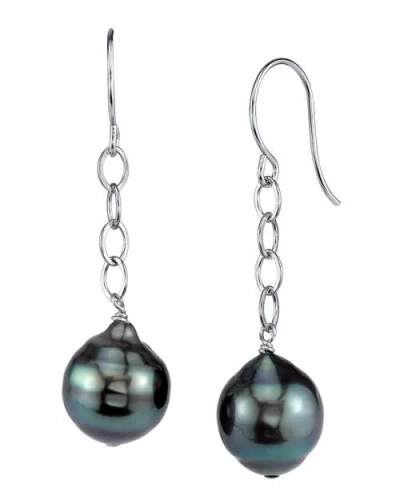 The Pearl Source Tahitian South Sea Baroque Pearl Dangling Tincup Earrings In Metallic