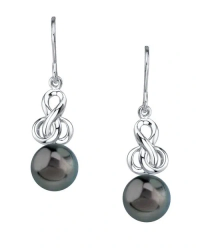 The Pearl Source Tahitian South Sea Pearl Adrian Earrings In Sterling Silver