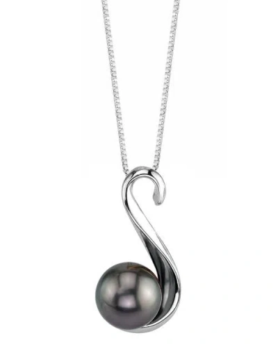 The Pearl Source Tahitian South Sea Pearl Anastasia Pendant In Sterling Silver