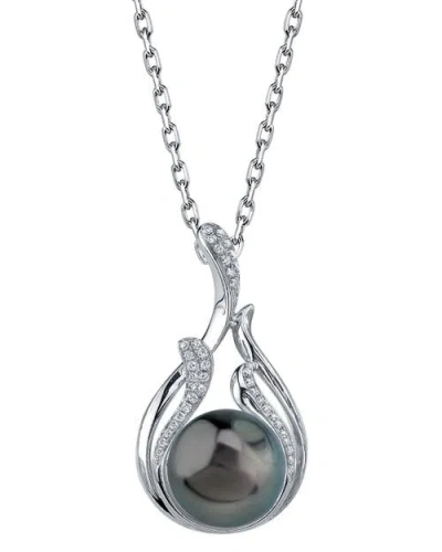 The Pearl Source Tahitian South Sea Pearl & Diamond Layla Pendant In White Gold